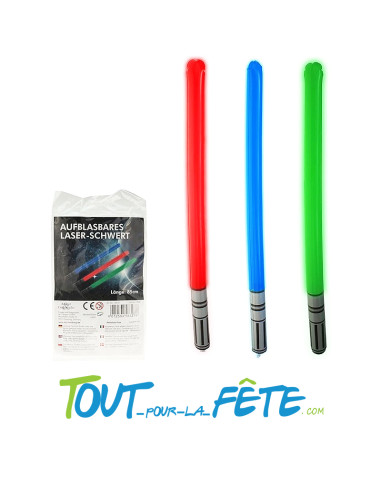 Sabre laser gonflable 85cm 3 couleurs