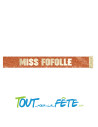 Echarpe miss fofolle dorée à paillettes orange 79 cm
