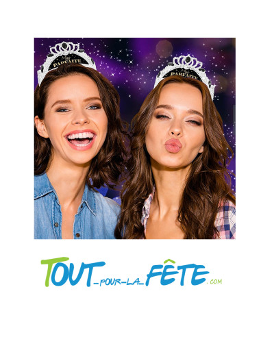 Diadème argent, noir, or Miss parfaite soyez la femme parfaite