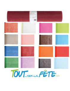 Chemin de table en intissé de couleur uni 10 mètres 30 cm
