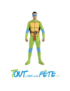 Déguisement de tortue ninja leonardo avec carapace a rembourrée taille adulte