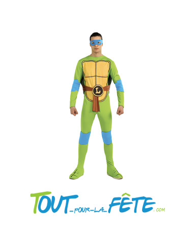 Déguisement de tortue ninja leonardo avec carapace a rembourrée taille adulte
