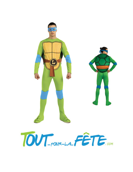 Déguisement de tortue ninja leonardo avec carapace a rembourrée taille adulte