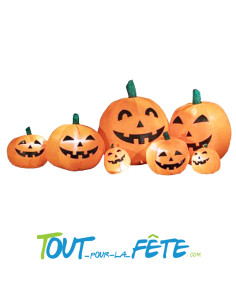 Citrouilles gonflables horizontales avec lumières 210cm de long