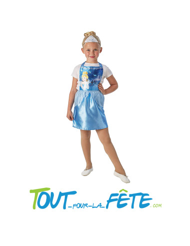 Déguisement de la princesse Cendrillon bleue ( robe + tiare ) 3 - 6 ans