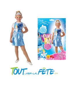 Déguisement de la princesse Cendrillon bleue ( robe + tiare ) 3 - 6 ans 2