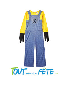 Déguisement les Minions taille enfant salopette, gants, lunette