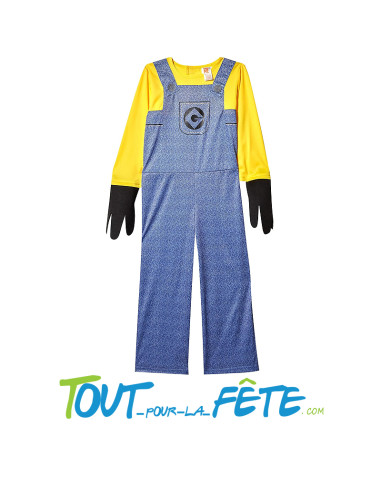 Déguisement les Minions taille enfant salopette, gants, lunette