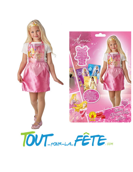 Déguisement de la princesse Aurore rose ( robe + tiare ) 3 - 6 ans