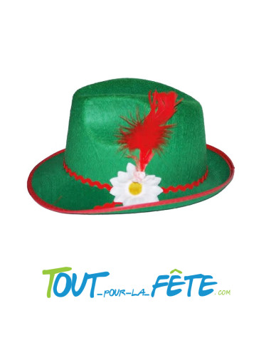 Chapeau Tyrolien en feutrine avec une plume,...
