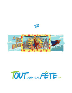 Carte 3D anniversaire "A notre super héros" donnez du relief à votre carte 2