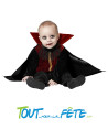 Déguisement vampire pour bébé 6 mois - 12 mois noir et rouge