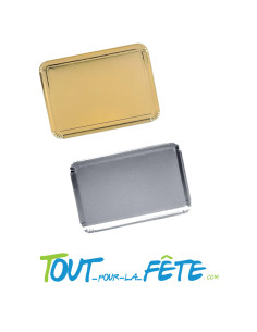 Plateau argent / or traiteur en carton haute rigidité  28x42 cm