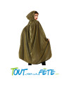 Cape à capuche réversible noir et or 120 cm taille unique