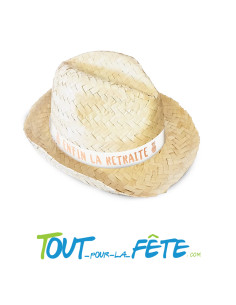 Chapeau en paille "Enfin la retraite" départ à la retraite de manière originale