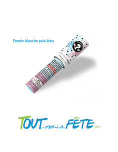Fumigène Reveal Gender/Baby shower couleur fumée blanche puis bleu