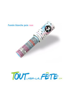Fumigène Reveal Gender/Baby shower couleur fumée blanche puis rose