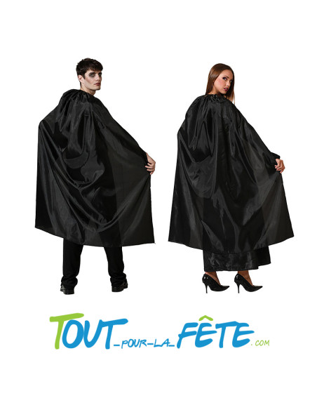 Cape de vampire 130 cm noir vampire, sorcier, halloween, carnaval