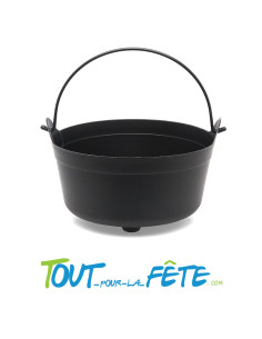 Sceau / chaudron noir pour bonbon 12 x 23 cm décoration, chasse aux bonbons 2