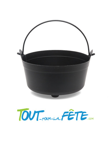 Sceau / chaudron noir pour bonbon 12 x 23 cm décoration, chasse aux bonbons