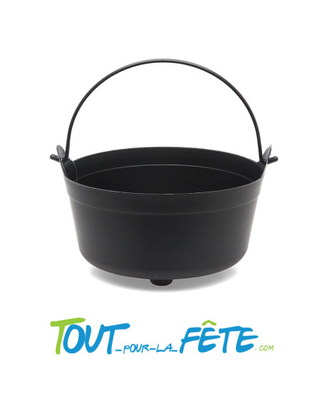 Sceau / chaudron noir pour bonbon 12 x 23 cm décoration, chasse aux bonbons