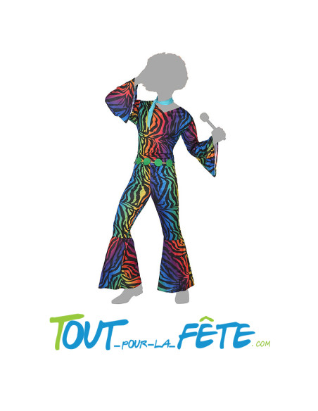 Déguisement disco / année 80 multicolore homme adulte plusieurs taille