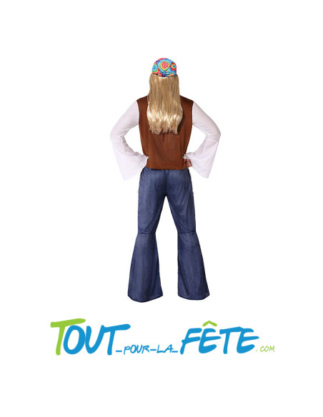 Déguisement hippie / année 70 homme taille adulte 3 pièces