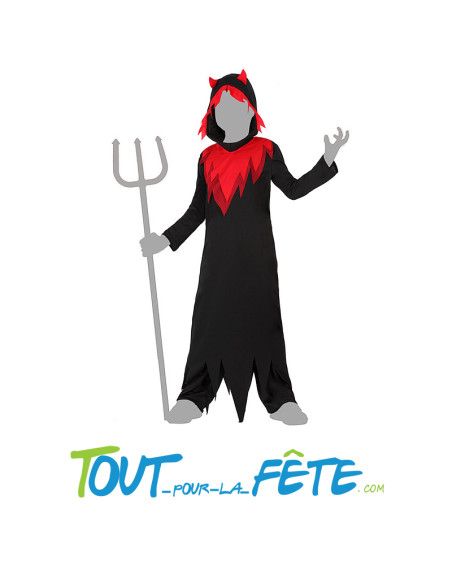 Costume diable taille enfant costume de démon d'Halloween plusieurs tailles
