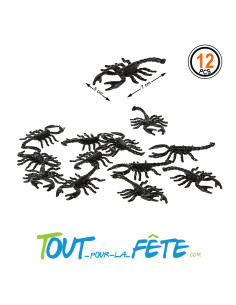 12 scorpions noir 5x7 cm idéal pour décorer et faire peur... 2