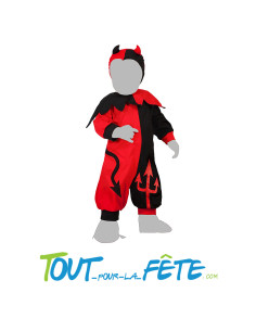 Déguisement diable pour bébé 2 ans et + costume de démon bébé d'Halloween 2