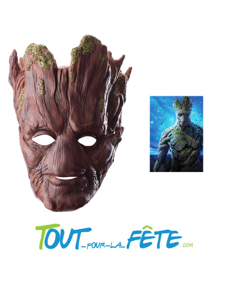 Masque en latex intégral de Groot les gardiens de la galaxy sous licence officielle taille adulte