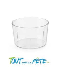 Lot de 10 gobelets / verrines transparents 33cl réutilisables lavables