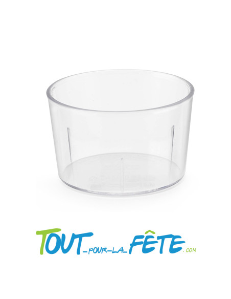 Lot de 10 gobelets / verrines transparents 33cl réutilisables lavables