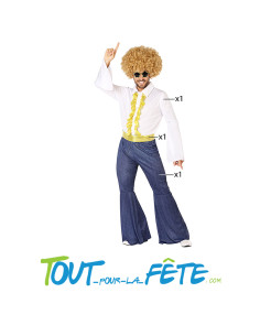 Déguisement disco / année 70 / année 80 homme taille adulte (3 pièces)