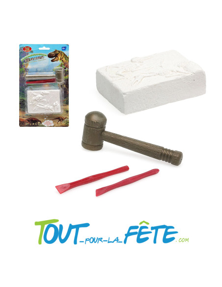 Kit de fouille paléontologique - archéologique ( pierre a briser - marteau - 2 burins )