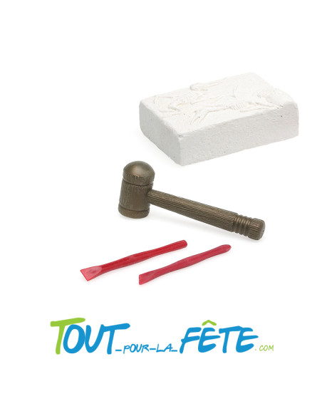 Kit de fouille paléontologique - archéologique ( pierre a briser - marteau - 2 burins )