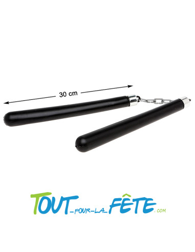 Arme de ninja nunchaku noir 30 cm ( thème ninja, asiatique, oriental)