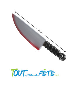 Couteau sanglant de tueur en série avec effet sang 41x10 cm Halloween
