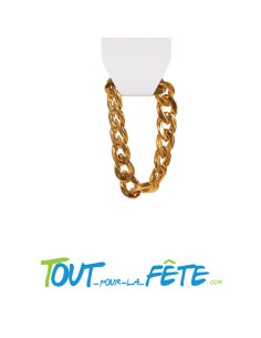 Bracelet bling - bling doré a grosses mailles ( style gangster / rappeur ) 2