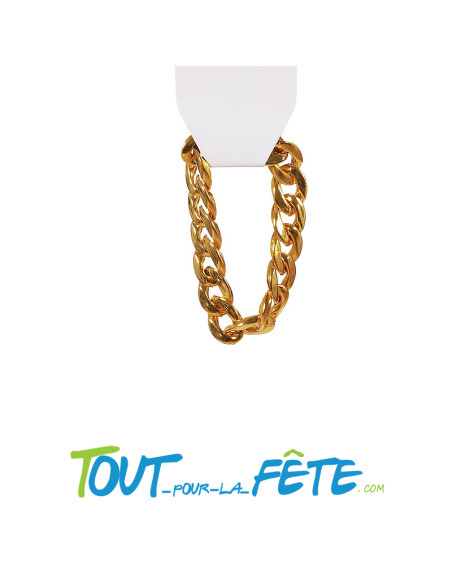 Bracelet bling - bling doré a grosses mailles ( style gangster / rappeur )