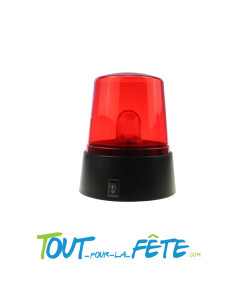 Lampe gyrophare / lumière de pompier clignotante led rouge 11 cm 3 piles
