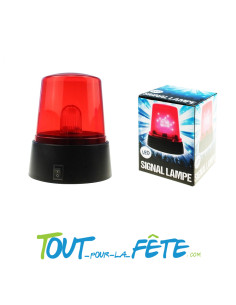 Lampe gyrophare / lumière de pompier clignotante led rouge 11 cm 3 piles 2