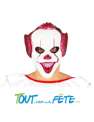 Masque clown horreur " ça " halloween Cauchemardesque en plastique