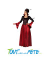 Déguisement de vampire femme adulte une coiffe et une robe pour Halloween