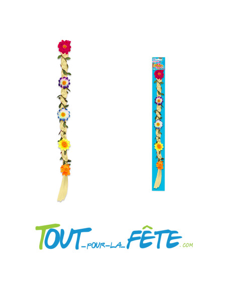Mèche fleurs hippie longueur 58.5 cm