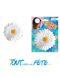 Pince fleur marguerite hippie accessoire pour cheveux 16 cm 2