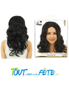 Perruque glamour pour femme longue bouclée brune taille... 2