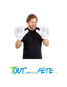 Paire de gants géants blanc Mickey Mouse déguisement Disney