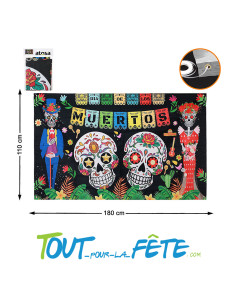 Décoration murale mexicaine Day of the dead / Dia de muertos 180x110 cm 2