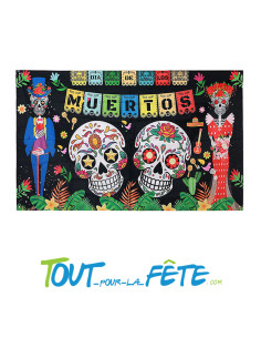 Décoration murale mexicaine Day of the dead / Dia de muertos 180x110 cm